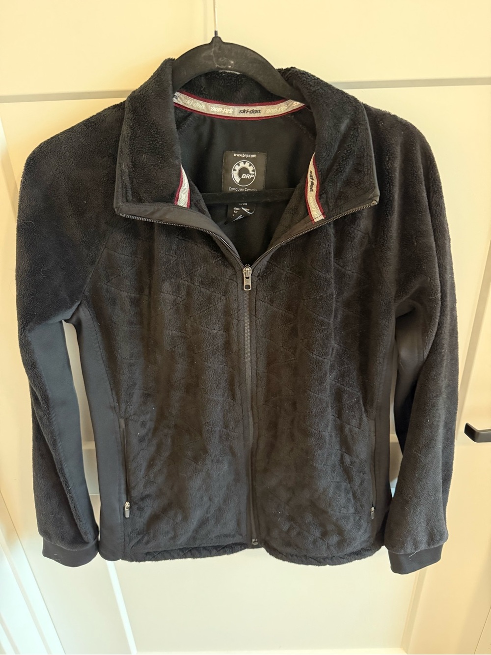 Ski-Doo BRP Fleece Jacket Womens M Black Full Zip Snowmobile Outdoor